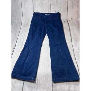 Tommy Hilfiger Vintage Flare Jeans Womens Dark Wash Blue Boho Y2K Minimalist